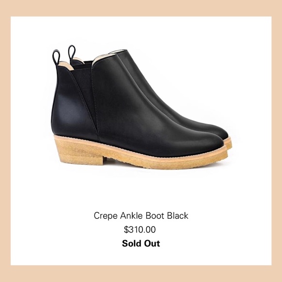 Sydney Brown Crepe Ankle Boot Black